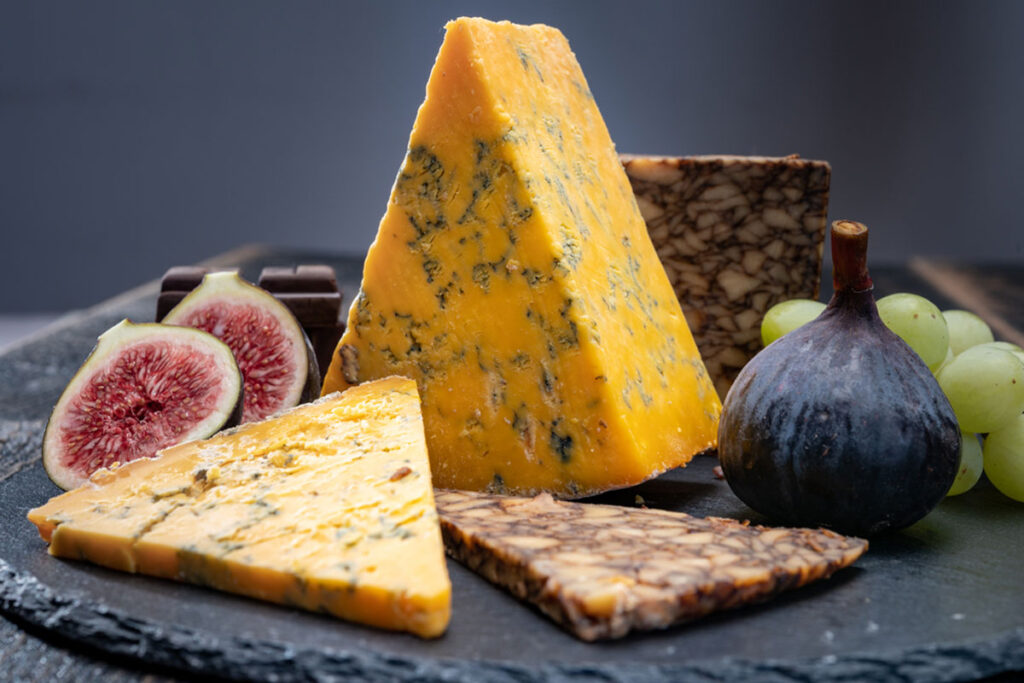 A selection of smokes Irish cheeses