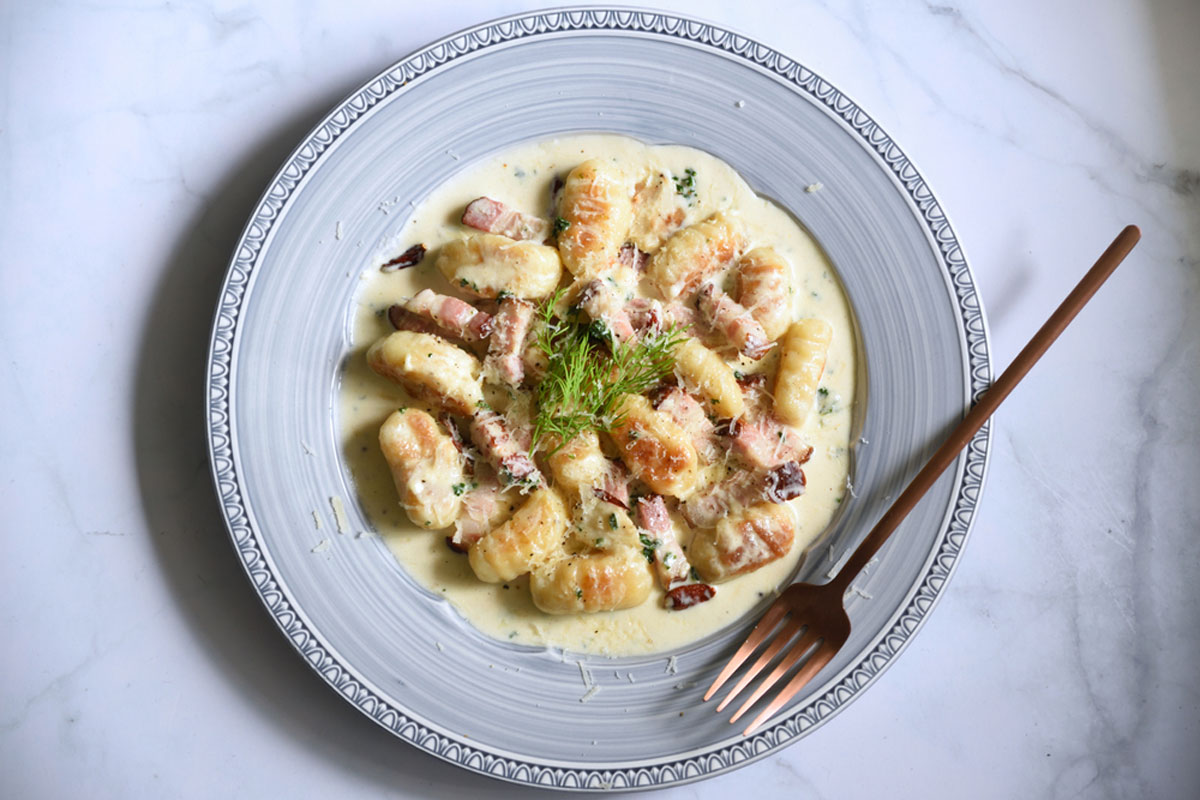 Read more about the article IRISH POTATO GNOCCHI WITH WHISKEY CREAM SAUCE