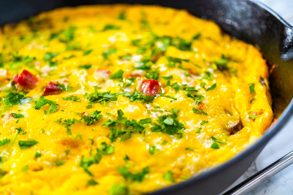 Read more about the article DUBLINER CHEESE, SPINACH, AND HAM FRITTATA