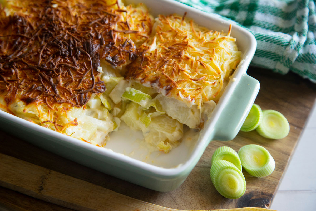 Read more about the article IRISH LEEK AND POTATO GRATIN