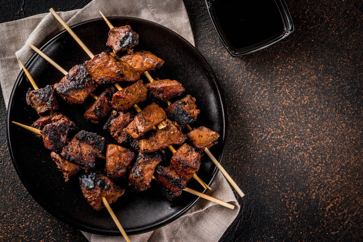 Beef and Stout Skewers