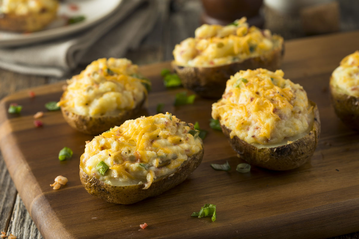 Shepherds pie potato skins