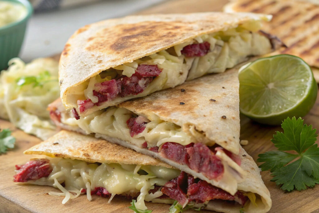 Corned Beef and Cabbage Quesadilla