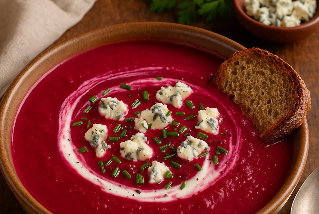 You are currently viewing BEETROOT AND CASHEL BLUE SOUP