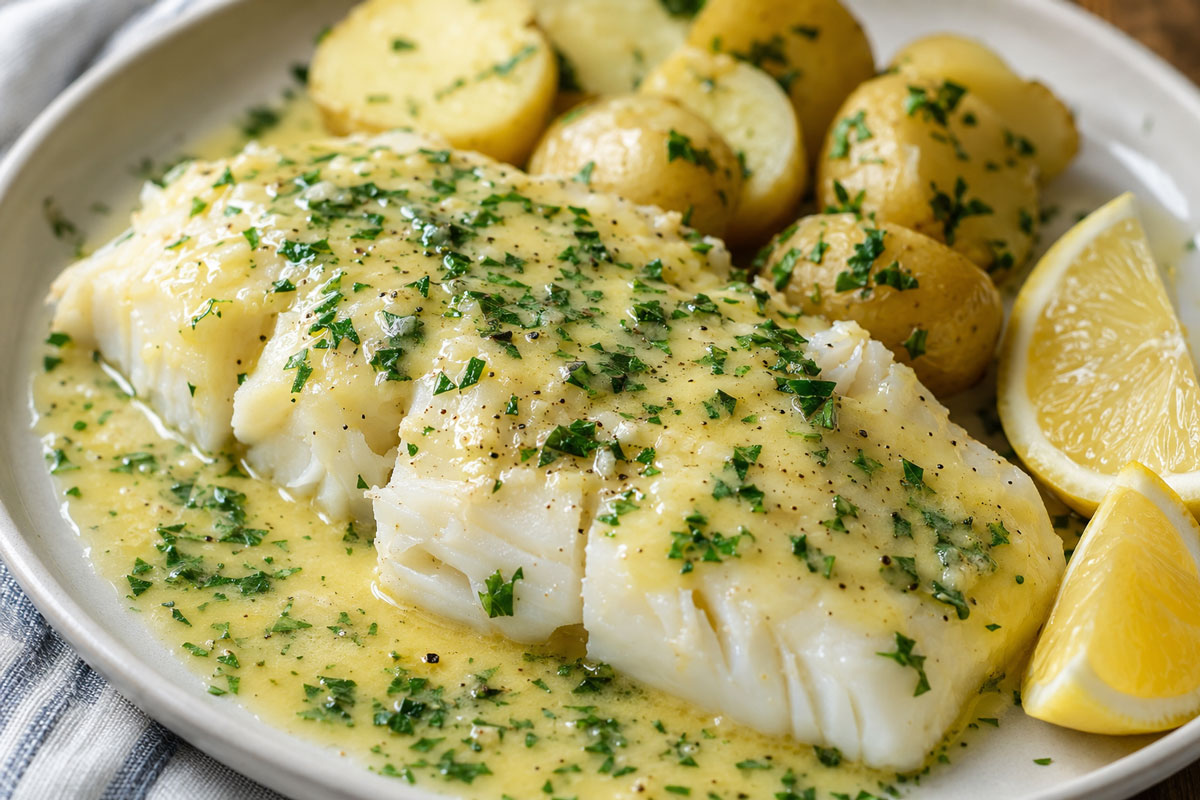 Read more about the article SALT COD WITH PARSLEY & BUTTER SAUCE