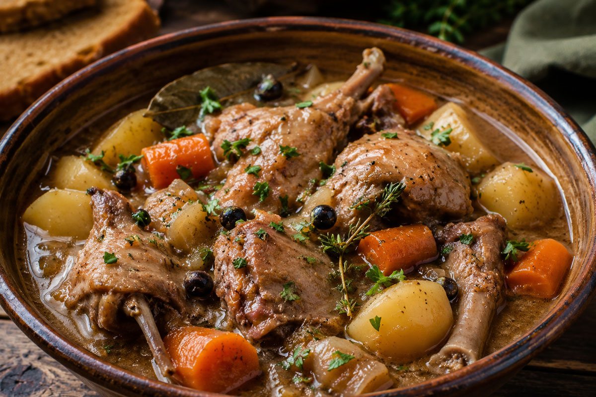 You are currently viewing IRISH RABBIT STEW WITH JUNIPER