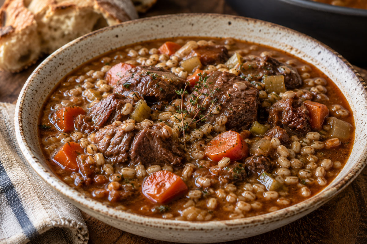 You are currently viewing BEEF SHIN STEW WITH PEARL BARLEY
